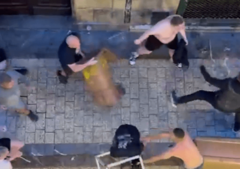 Avropa Liqasının final oyunundan öncə azarkeşlər arasında kütləvi dava baş verib