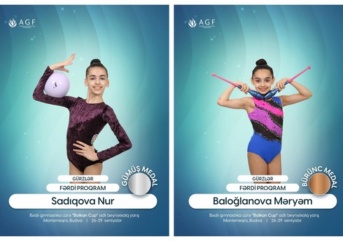 Azərbaycan bədii gimnastları Monteneqrodakı turnirdə 2 medal qazanıblar
