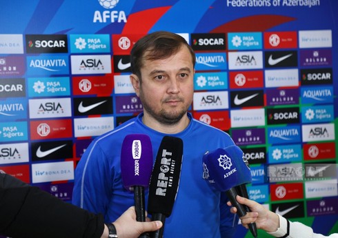 Azərbaycan millisinin baş məşqçisi: "Hədəfimiz qrupda ilk iki yerdən birini tutmaqdır"