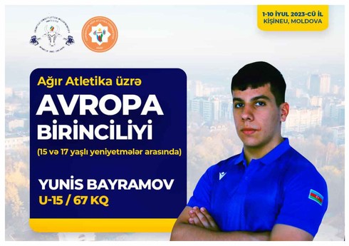 Azərbaycanın daha bir ağırlıqqaldıranı Avropa üçüncüsü olub