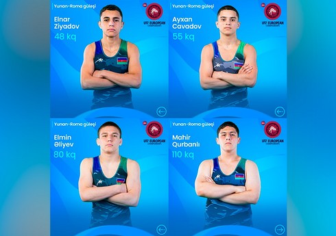 Azərbaycanın dörd güləşçisi Avropa üçüncüsü olub
