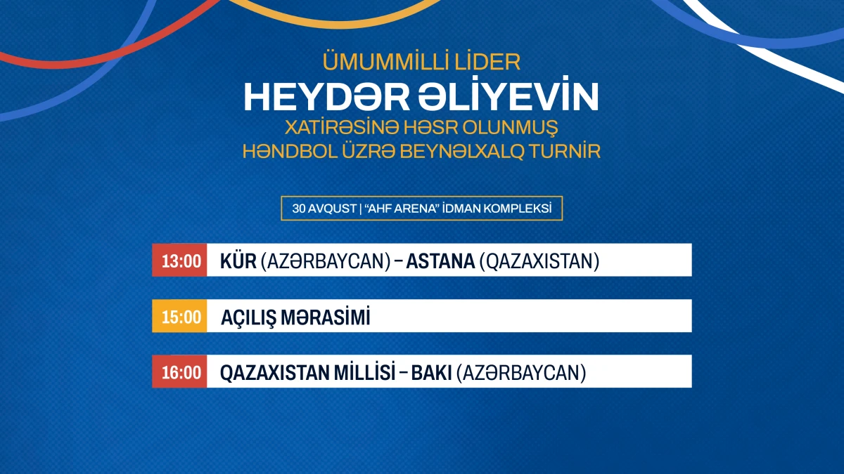 Bakıda beynəlxalq həndbol turnirinin oyun cədvəli açıqlanıb