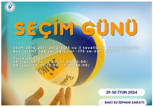 Bakıda ilk dəfə çimərlik voleybolu üzrə "Seçim Günü" keçiriləcək