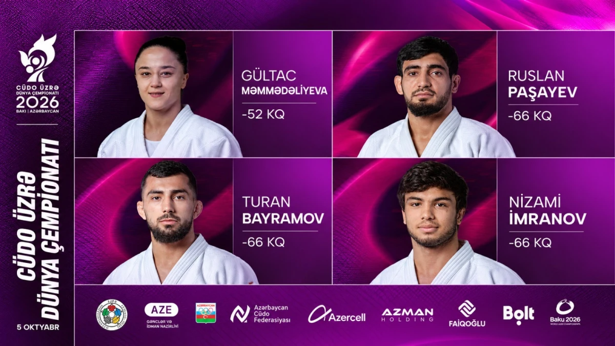 Dünya çempionatında II gün: 4 cüdoçumuz tatamiyə çıxacaq