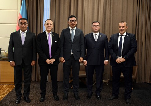 Fərid Qayıbov Albaniya Olimpiya Komitəsinin prezidenti və digər rəsmi şəxslərlə görüşüb
