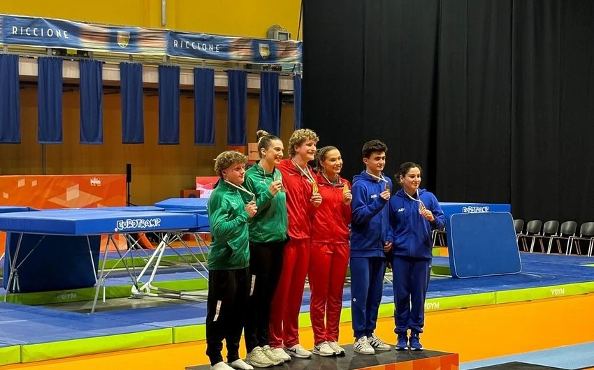 Gimnastlarımız İtaliyada bürünc medal qazanıblar