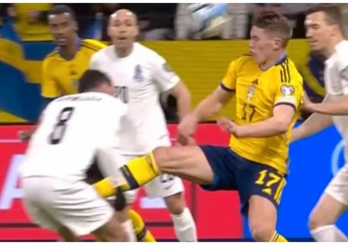 İsveçli futbolçu: “Azərbaycanla oyunda qırmızı vərəqə almadığım üçün sevindim”