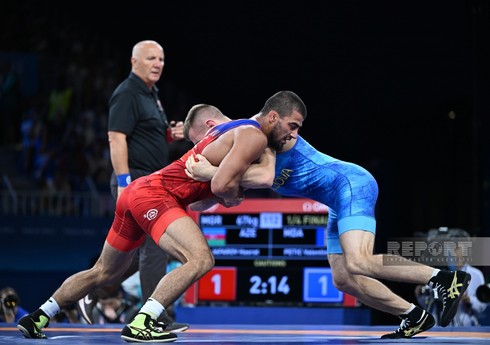 Paris-2024: Azərbaycanın yunan-Roma güləşçisi yarımfinala yüksəlib